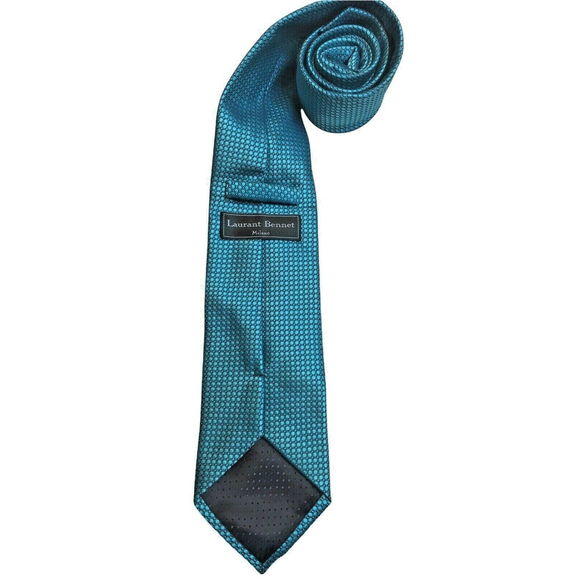 Mens Tie Square Pattern Necktie - Picture 2 of 3